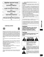 Предварительный просмотр 3 страницы Panasonic SAHE9 - RECEIVER Operating Instructions Manual