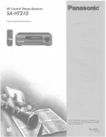 Preview for 1 page of Panasonic SAHT210 - RECEIVER Operating Instructions Manual