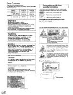 Предварительный просмотр 2 страницы Panasonic SAHT65 - RECEIVER W/5-DISK DV Operating Instructions Manual