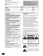 Preview for 2 page of Panasonic SAHT692 - RECEIVER W/5-DISK DV Operating Instructions Manual