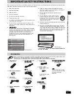 Preview for 3 page of Panasonic SAHT692 - RECEIVER W/5-DISK DV Operating Instructions Manual