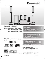 Panasonic SAHT730 - DVD THEATER RECEIVER Operating Instructions Manual preview