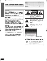 Предварительный просмотр 2 страницы Panasonic SAHT744 Operating Instructions Manual