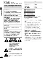 Preview for 2 page of Panasonic SAMT1 - SINGLE DVD MINI SYST Operating Instructions Manual