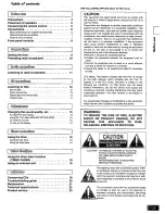 Preview for 3 page of Panasonic SAPM01 - MINI HES W/CD PLAYER Operating Instructions Manual