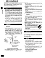 Предварительный просмотр 4 страницы Panasonic SAPM08 - SINGLE DVD MINI SYST Operating Instructions Manual