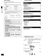 Предварительный просмотр 2 страницы Panasonic SAPM15 - MINI HES W/CD PLAYER Operating Instructions Manual