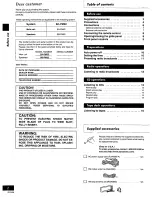 Preview for 2 page of Panasonic SAPM22 - MINI HES W/CD PLAYER Operating Instructions Manual