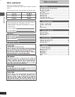 Preview for 2 page of Panasonic SAPM25 - MINI HES W/CD PLAYER Operating Instructions Manual