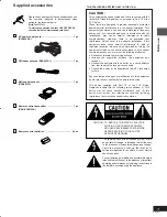 Preview for 3 page of Panasonic SAPM25 - MINI HES W/CD PLAYER Operating Instructions Manual