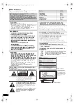 Preview for 2 page of Panasonic SAPT770 - DVD THEATER RECEIVER Operating Instructions Manual