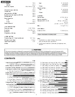 Preview for 2 page of Panasonic SAXR55P - A/V RECEIVER Service Manual