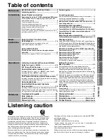 Preview for 3 page of Panasonic SAXR57 - RECEIVER Operating Instructions Manual