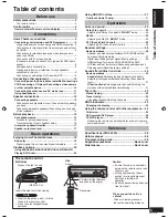 Предварительный просмотр 3 страницы Panasonic SAXR58 - DIGITAL A/V RECEIVER Operating Instructions Manual