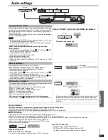 Предварительный просмотр 23 страницы Panasonic SAXR70 - RECEIVER Operating Instructions Manual