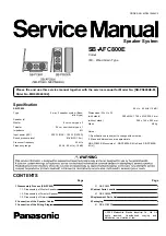 Panasonic SB-AFC800E Service Manual предпросмотр