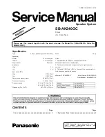 Panasonic SB-AK340GC Service Manual предпросмотр