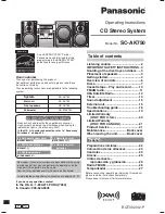 Panasonic SB-AK750 Operating Instructions Manual предпросмотр