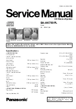 Предварительный просмотр 1 страницы Panasonic SB-AK750 Service Manual