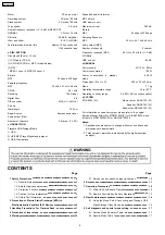 Предварительный просмотр 2 страницы Panasonic SB-AK750 Service Manual