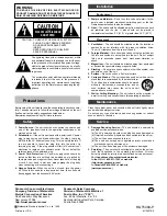 Preview for 4 page of Panasonic SB-AS100 Operating Instructions