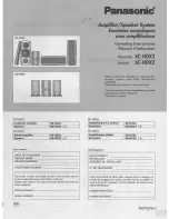 Preview for 1 page of Panasonic SB-HDX2 Operating Instructions Manual