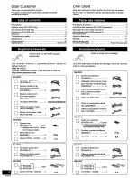 Предварительный просмотр 2 страницы Panasonic SB-HDX2 Operating Instructions Manual