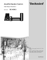 Panasonic SB-HDX3 Operating Instructions Manual предпросмотр