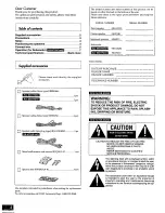 Предварительный просмотр 2 страницы Panasonic SB-HT210 Operating Instructions Manual