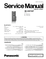 Panasonic SB-HW750P Service Manual предпросмотр