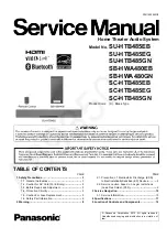 Preview for 1 page of Panasonic SB-HWA480EB Service Manual