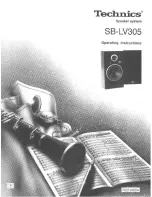 Предварительный просмотр 1 страницы Panasonic SB-LV305 Operating Instructions