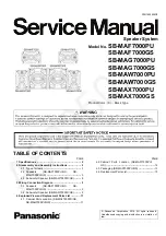 Предварительный просмотр 1 страницы Panasonic SB-MAF7000GS Service Manual