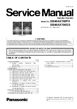 Preview for 1 page of Panasonic SB-MAX700GS Service Manual