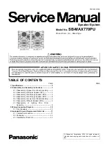 Panasonic SB-MAX770PU Service Manual preview