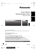 Предварительный просмотр 1 страницы Panasonic SB-NE5 Owner'S Manual