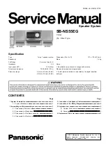 Panasonic SB-NS55EG Service Manual предпросмотр