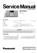 Panasonic SB-PM4EG Service Manual preview