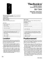 Panasonic SB-T300 Operating Manual preview