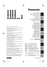 Panasonic SB-TP100 Operating Instructions Manual предпросмотр