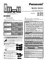 Panasonic SB-TP20 Operating Instructions Manual preview