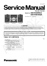 Предварительный просмотр 1 страницы Panasonic SB-VKW95GA Service Manual