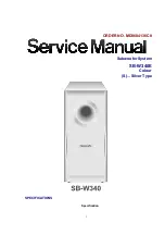 Panasonic SB-W340E Service Manual preview