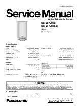 Panasonic SB-WA15E Service Manual preview