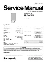 Preview for 1 page of Panasonic SB-WA17E Service Manual