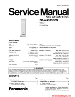 Panasonic SB-WA330GCS Service Manual preview