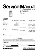 Panasonic SB-WA520GC Service Manual preview