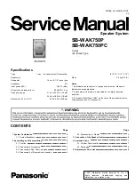 Panasonic SB-WAK750P Service Manual preview