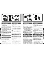 Предварительный просмотр 9 страницы Panasonic SBHS100A - SPEAKER SYSTEM - MULTI LANGUAGE Operating Instructions Manual