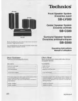 Panasonic SBLV500 Operating Instructions Manual предпросмотр